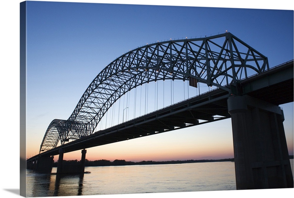 Hernando Desoto Bridge over the Mississippi River, Memphis Wall Art ...