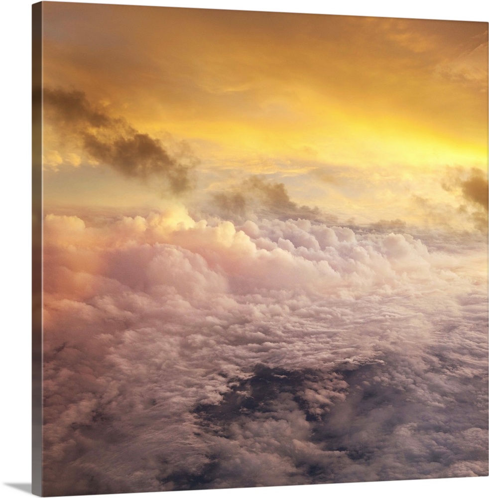 Cloud computing and the way forward are two of the concepts represented by this high-altitude sunset.