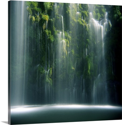 Holga image of Mossbrae Falls in northern California on July afternoon.