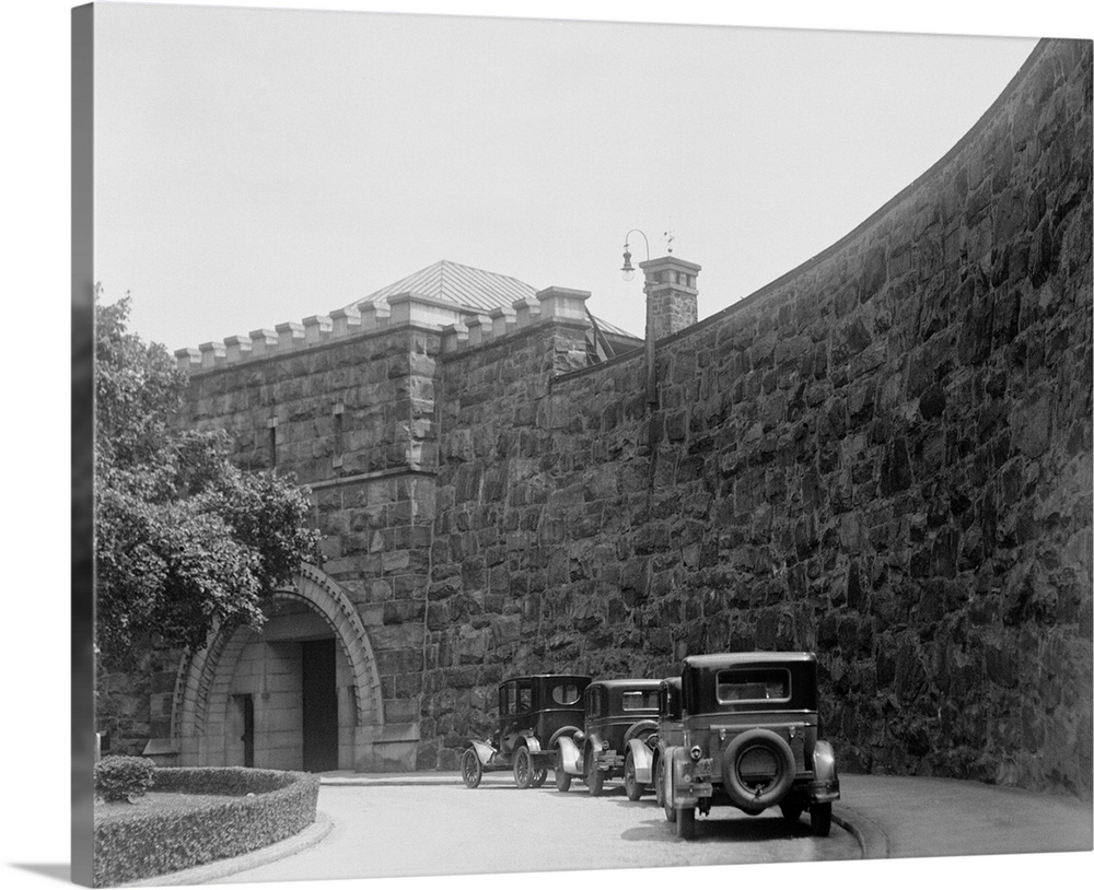 Philadelphia, Pennsylvania. this forbidding structure, the Holmesburg jail, will house Al capone, Chicago gang king during...