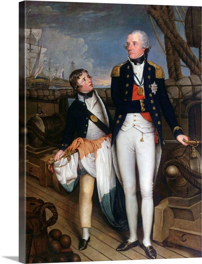 Horatio Nelson by Guy Head (British, 1753-1800), oil on canvas, 1798-9, 87 3/4 x 66 1/2 in. (222.9 x 168.9 cm), National P...