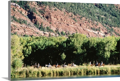 Horse riders, Red Mountain Ranch