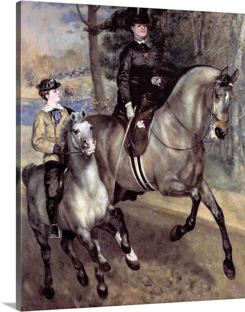Horsewoman in the Bois de Boulogne by Pierre Auguste Renoir 1873 - 261x226cm Hambourg, Kunsthalle