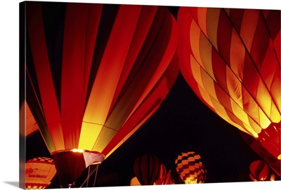 Hot-air balloons at night, Albuquerque Balloon Fiesta