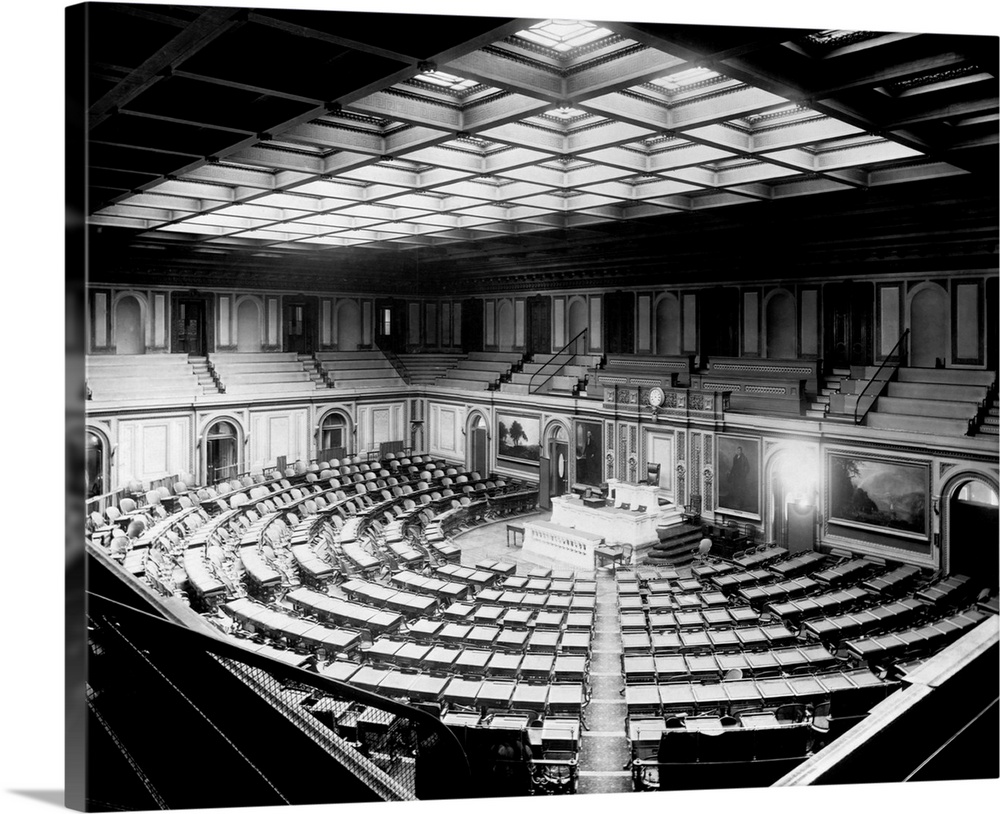 The interior of the House Chambers in the U. S. Capitol.