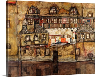 House Wall On The River By Egon Schiele