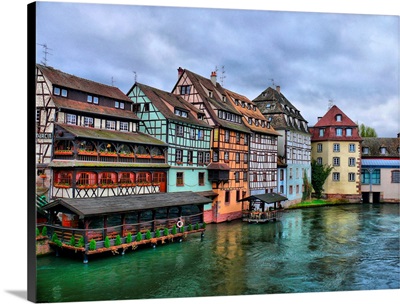 Houses of the Petite-France district of Strasbourg, overlooking the river Ill.