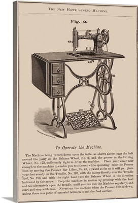 Howe Sewing Machine And Instructions