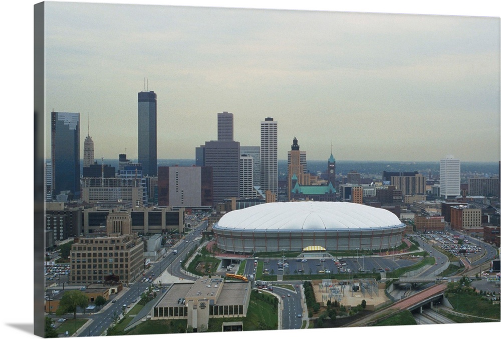 A view of the Hubert H. Humphrey Metrodome in Minneapolis, Minnesota, which is home to the Minnesota Twins and the Minneso...