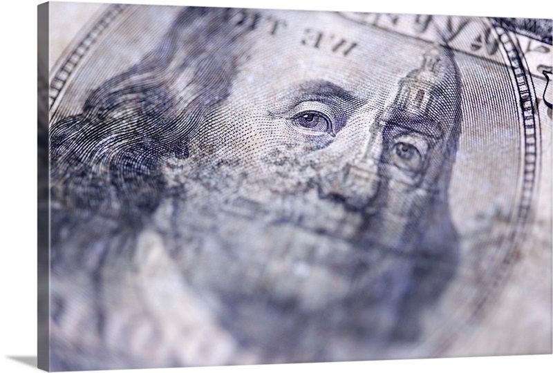 Hundred dollar bill Wall Art, Canvas Prints, Framed Prints