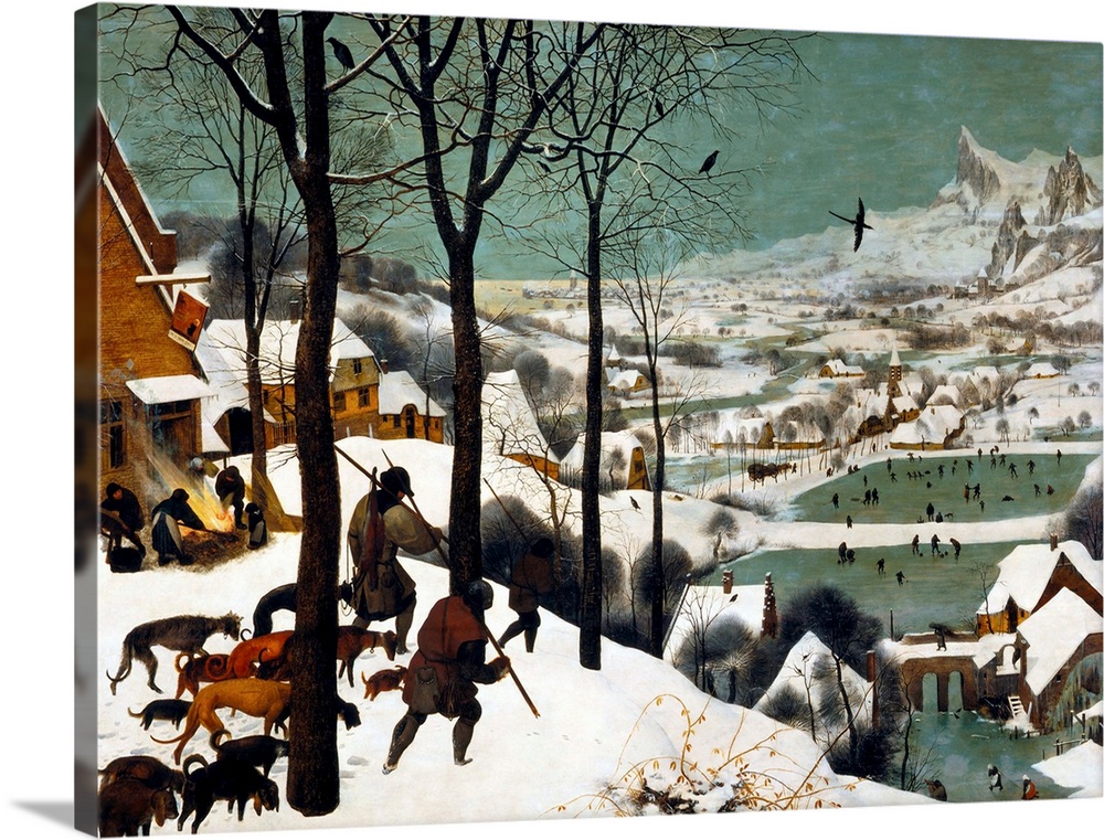 Pieter Brueghel the Elder (Netherlandish, 1526/30-1569), Hunters in the Snow (Winter), 1565, oil on panel, 117 x 162 cm (4...