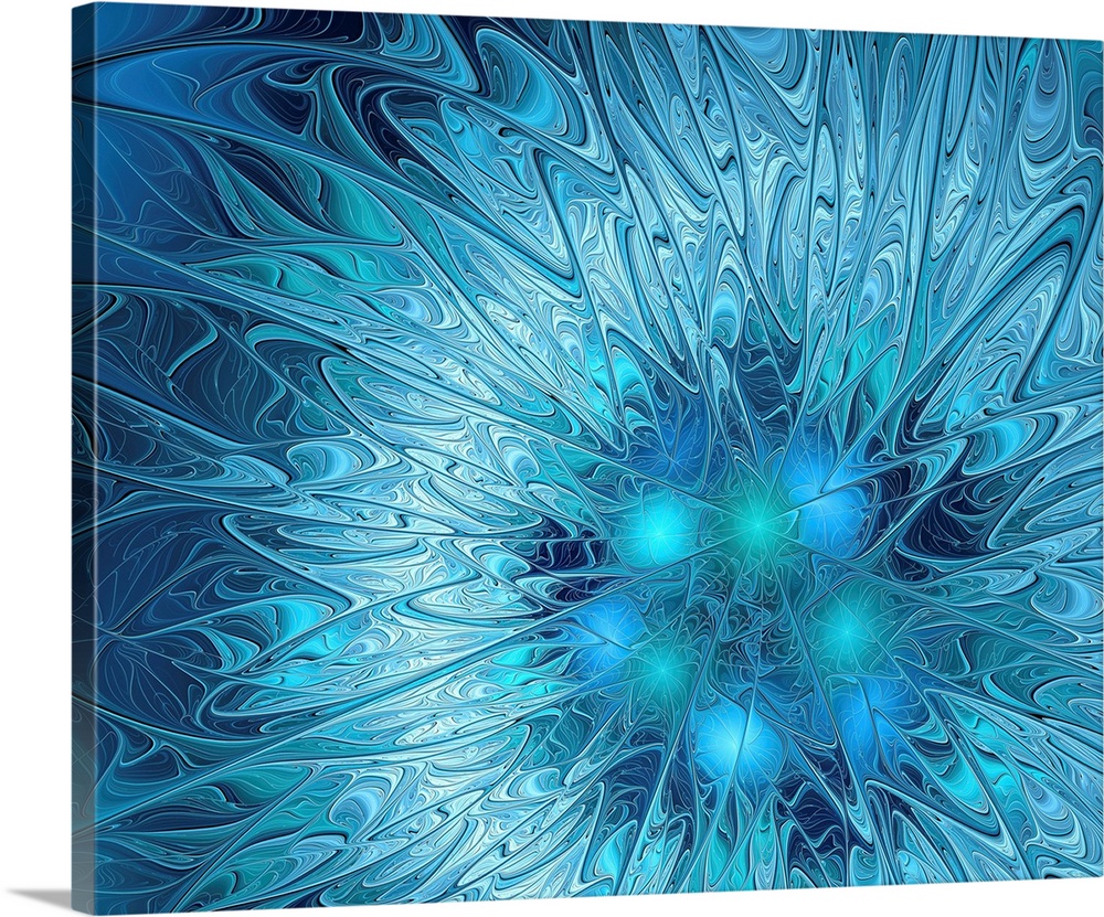 Fractal artwork of ice crystal patterns.