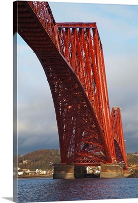 Iconic Forth Rail Bridge, crossing the Firth of Forth near Edinburgh.