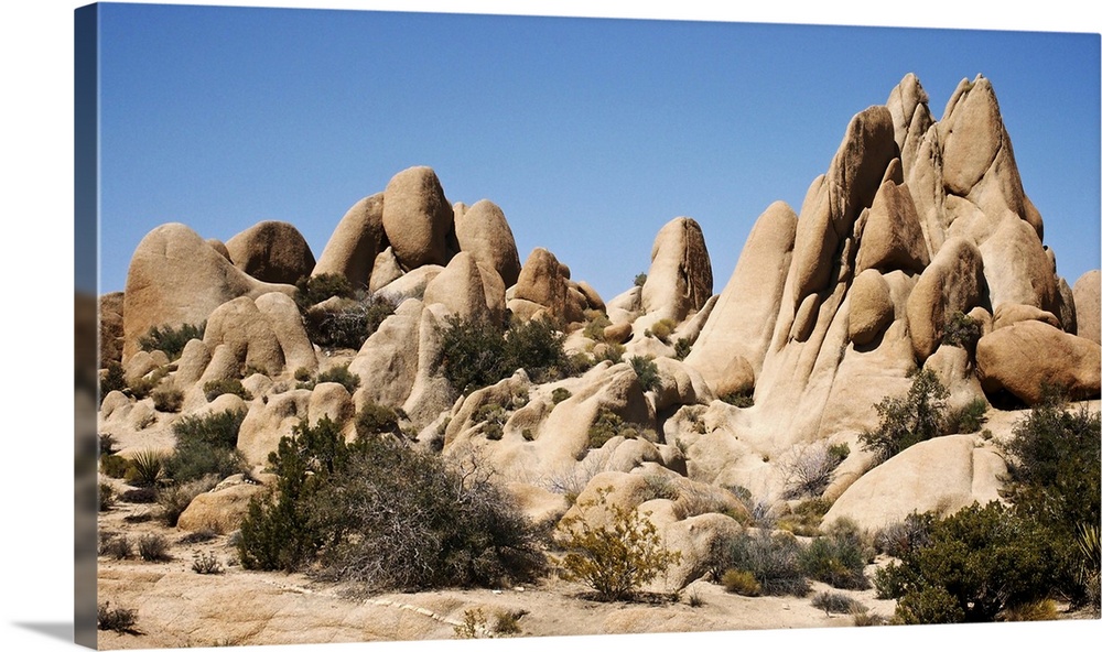 Rock formations of Joshua Tree National Park in California.