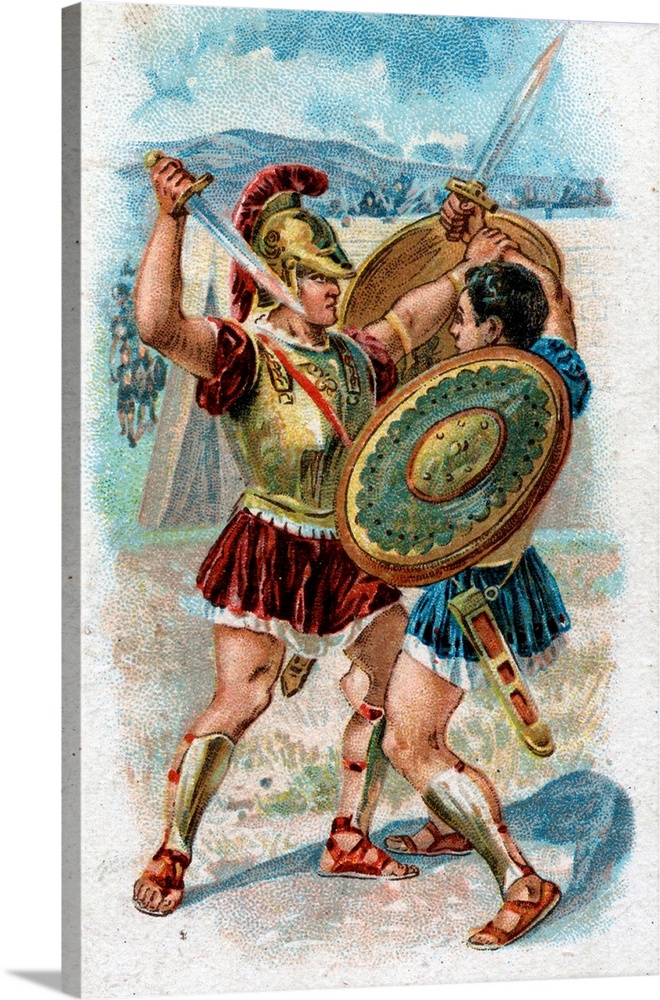Illustration of Achilles Fighting Hector