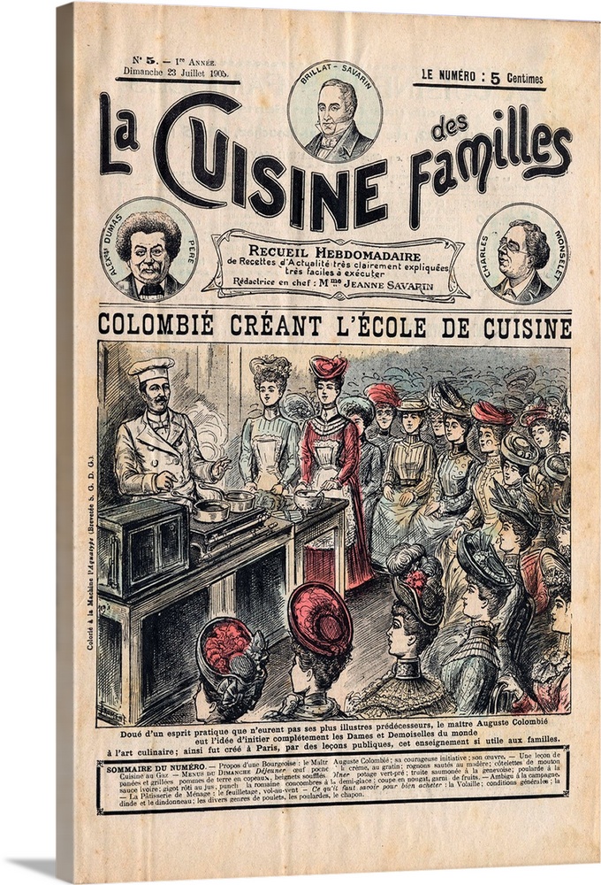 An illustration from the French weekly magazine La Cuisine des Familles.