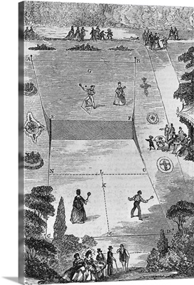 Illustration Of How To Play Lawn Tennis, 1874