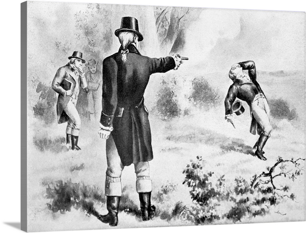 Illustration Of The Duel Between Alexander Hamilton And Aaron Burr