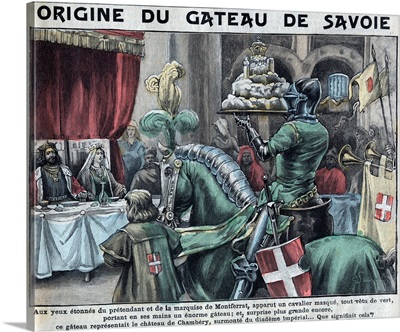 Illustration of the Origin of Gateau de Savoie