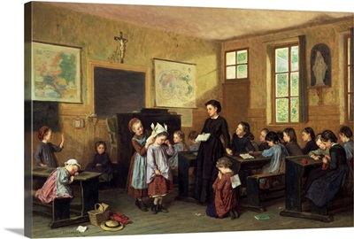 In The Schoolroom By Theophile Emmanuel Duverger