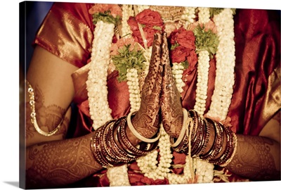 Indian bride performing ritual