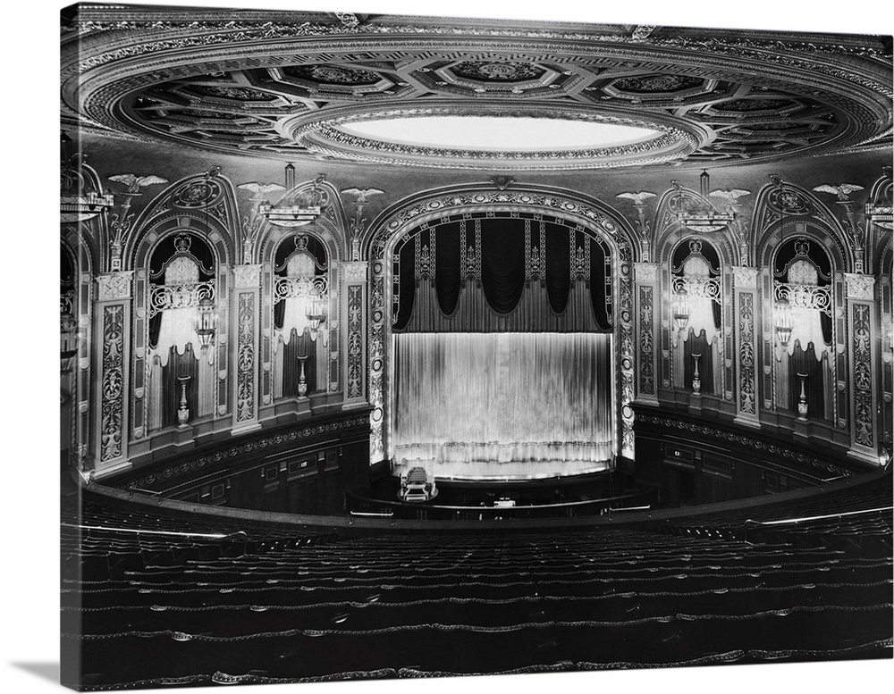 Plush interior of Trocadero cinema in London, the largest cinema in Europe at the time of its opening in December 1930.