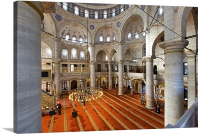 Interior of Eyup Sultan Mosque in Eyup, Turkey