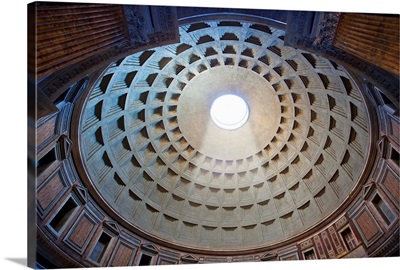 Interior Of The Dome On The Pantheon In Rome