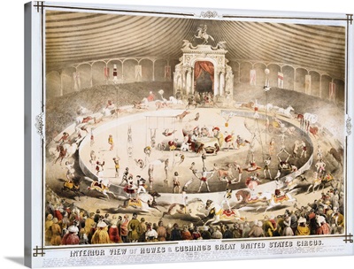 Interior View Of Howes and Cushing's Great United States Circus Poster