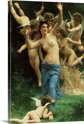 Invading Cupid's Realm By William Adolphe Bouguereau