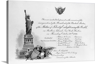 Invitation To The Inauguration Of The Statue Of Liberty