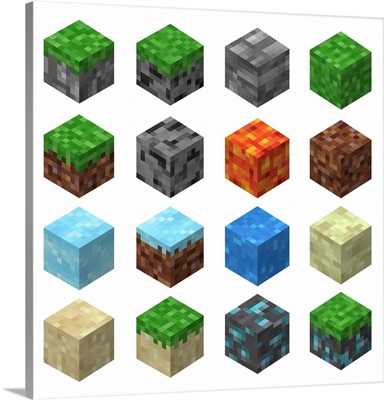 Isometric Pixel Game Blocks I
