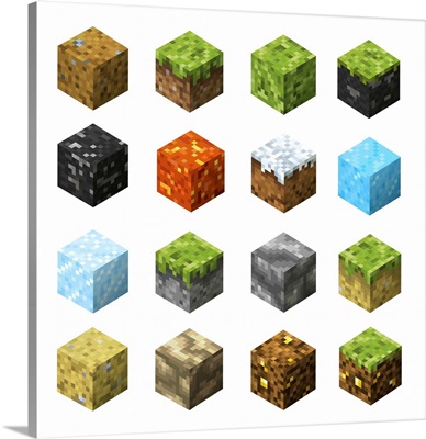 Isometric Pixel Game Blocks III