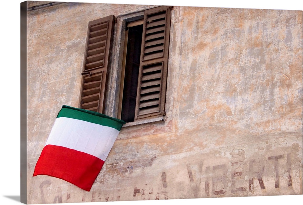 Italian Flag Hanging From Window