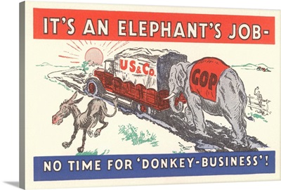 It's An Elephant's Job Political Cartoon