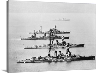 Japanese battleships Nagato, Ise, and Hiuga