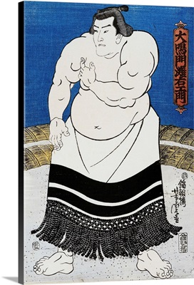 Japanese Print Of A Sumo Wrestler Probably By Kunisada
