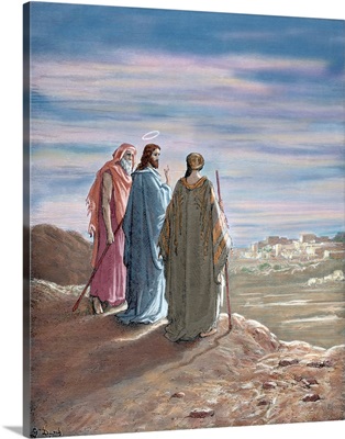 Jesus and the disciples of Emmaus, from the Gospel of Luke