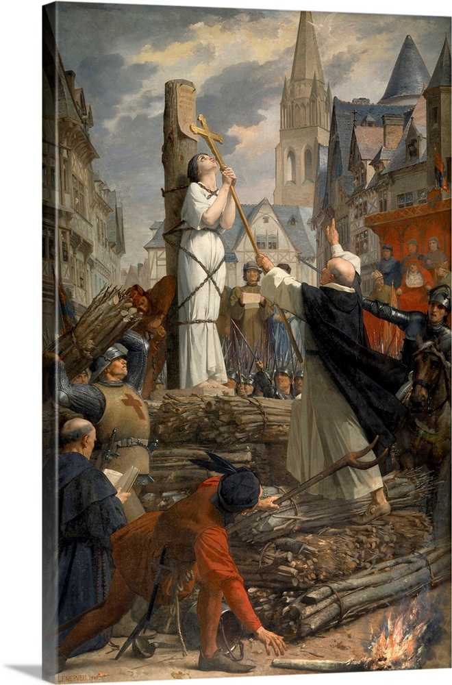 Jeann d'Arc (1412-1431) at the Stake in Rouen. Painting by Jules Lenepveu (1819-1898), 1889. Pantheon, Paris