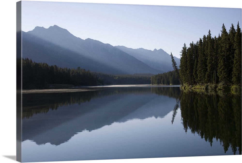 Early morning at Johnson Lake, Banff National Park, Alberta, Canada