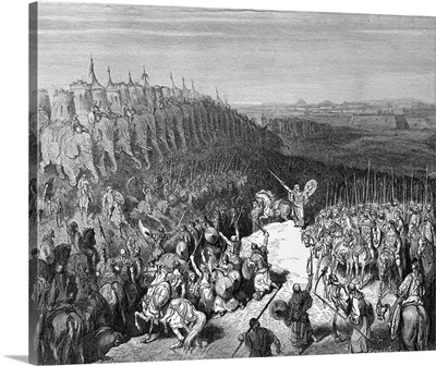 Judas Maccabeus encouraging the Israelites in front of the army of Nikanor