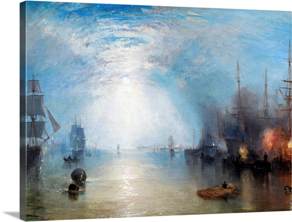 J. M. W. Turner, Keelmen Heaving in Coals by Moonlight, 1835, oil on canvas, 92.3 x 122.8 cm (36.3 x 48.3 in), National Ga...
