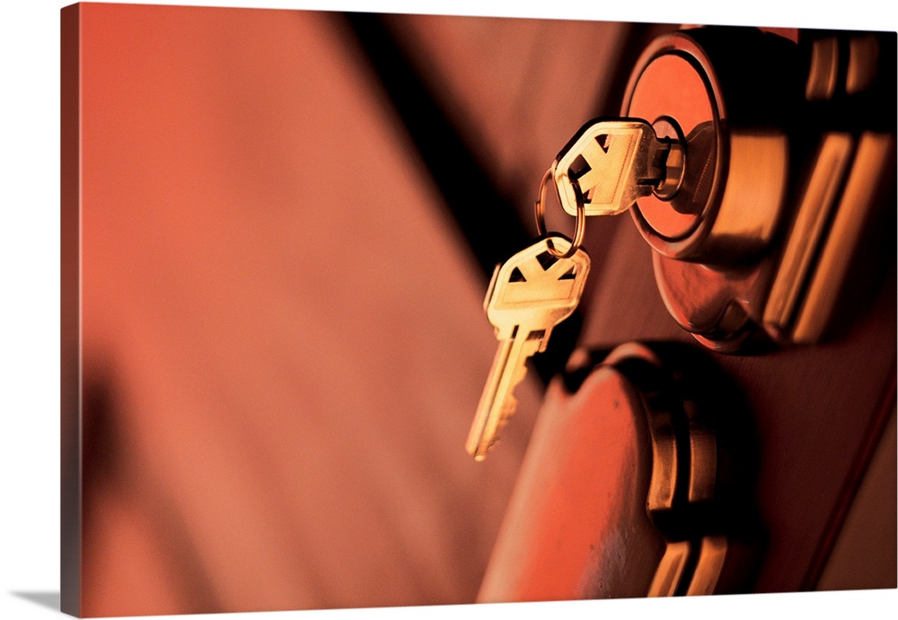 Keys in door lock