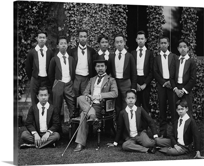 King Chulalongkorn With Students