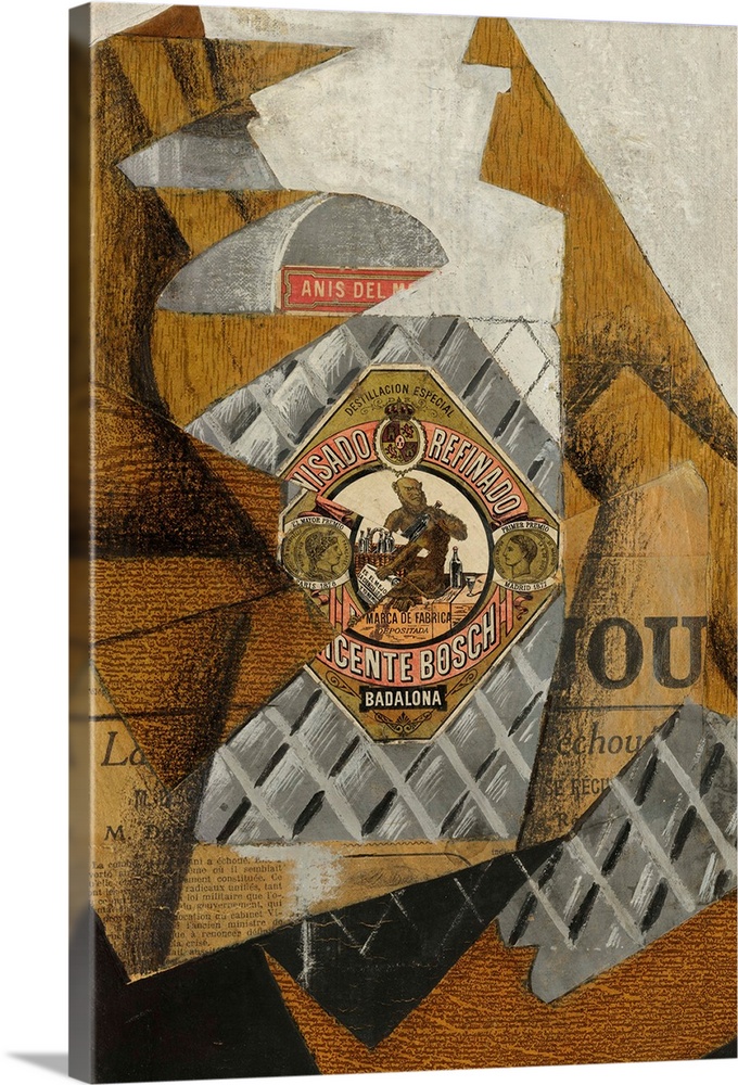 1914. Oil, collage and graphite on canvas. 24 x 41.9 cm (9.4 x 16.5 in). Museo Nacional Centro de Arte Reina Sofia, Madrid...