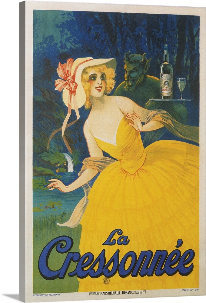 La Cressonne French Aperitif Poster