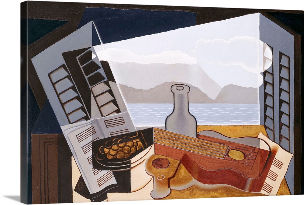 Juan Gris (1887-1927), La fenetre ouverte (The Open Window), 1921. Oil on canvas, 100 x 66 cm (39.4 x 25.9 in). Museo Naci...