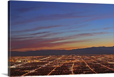 Las Vegas as seen from the top of Frenchman Mountain, the eastern High Point.