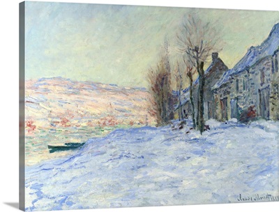 Lavacourt Under Snow By Claude Monet