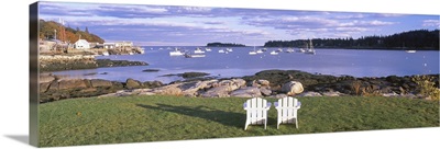 Lawn chairs at Lobster Village, Tenants Harbor, Maine
